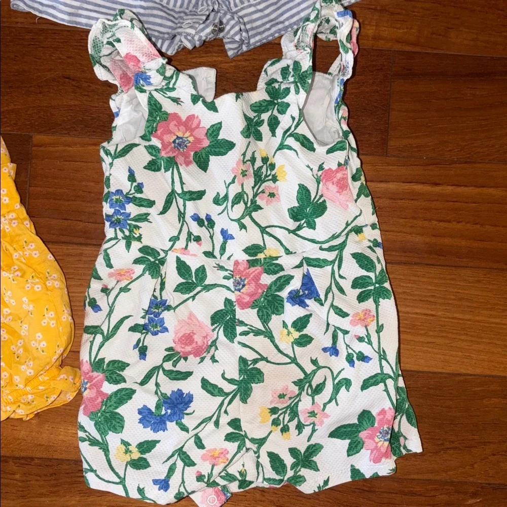 GAP Baby Romper set bundle lot Janie and jack 12 18 24 month White Blue - Picture 3 of 9